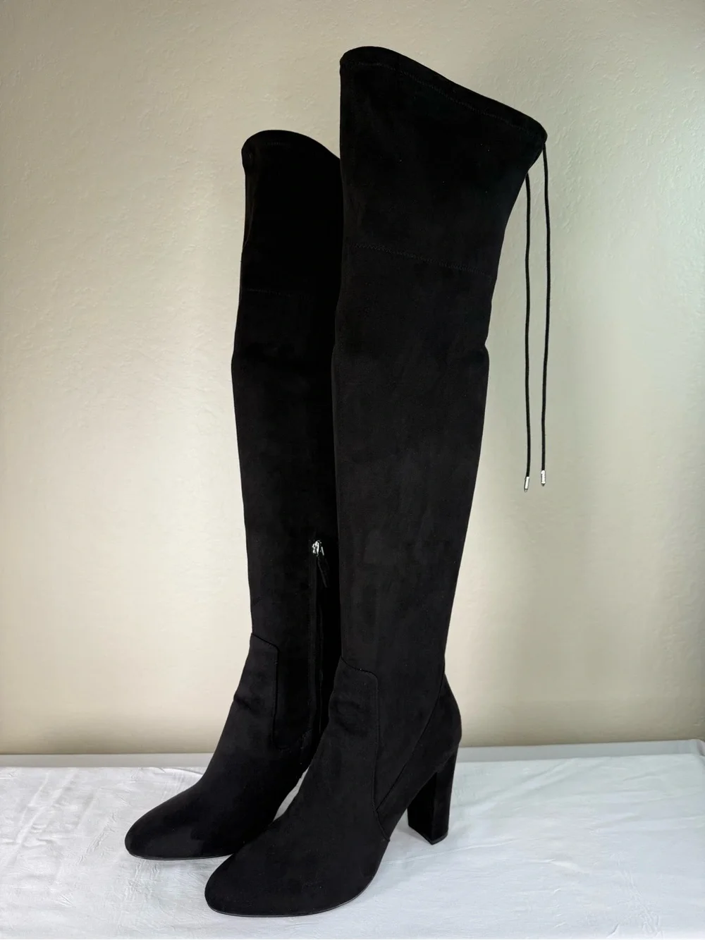 Dolce Vita Katy Over the Knee Black Heeled Boots Size 11